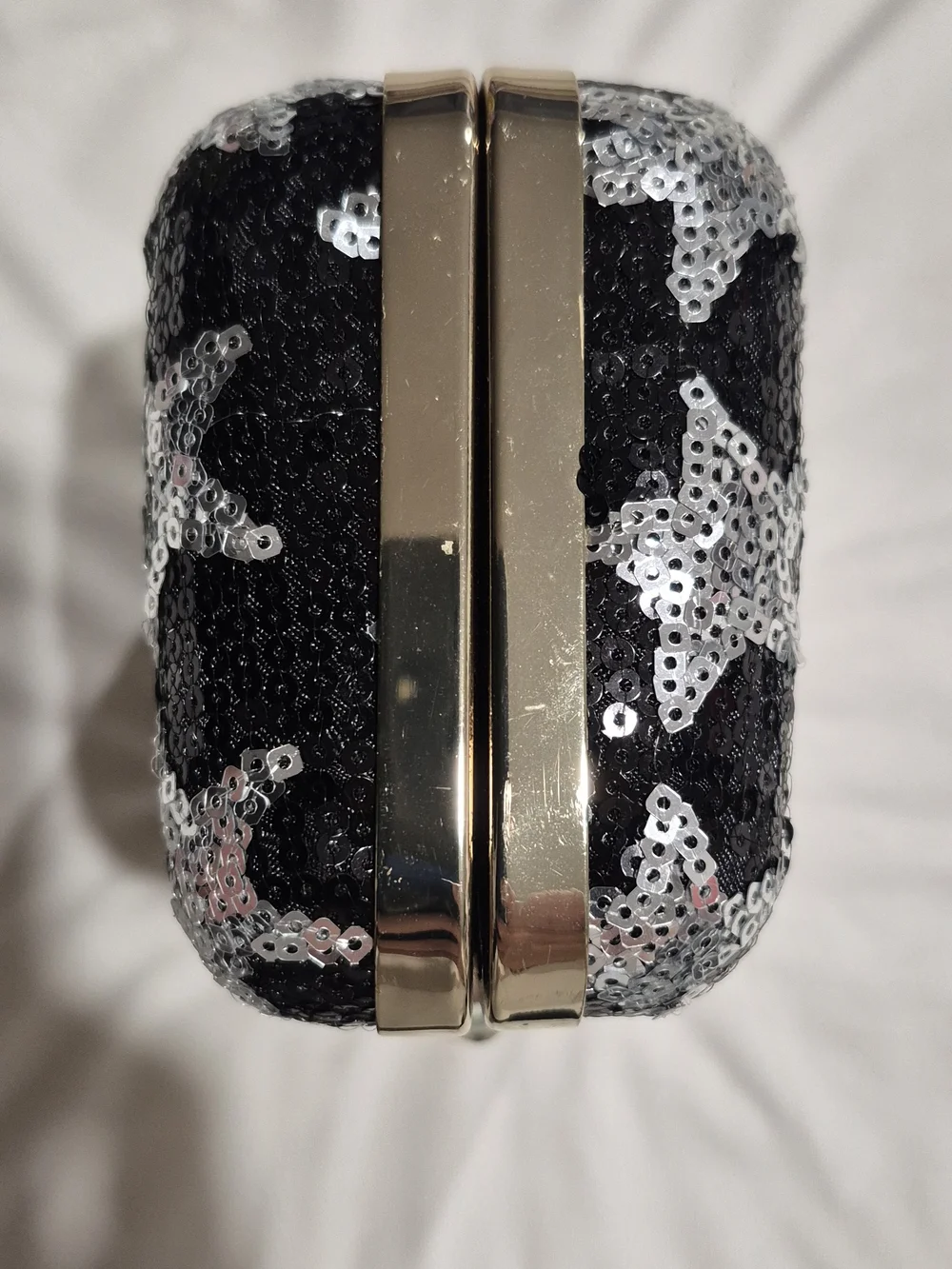 ASOS Black Clutch Bag with Gold Frame